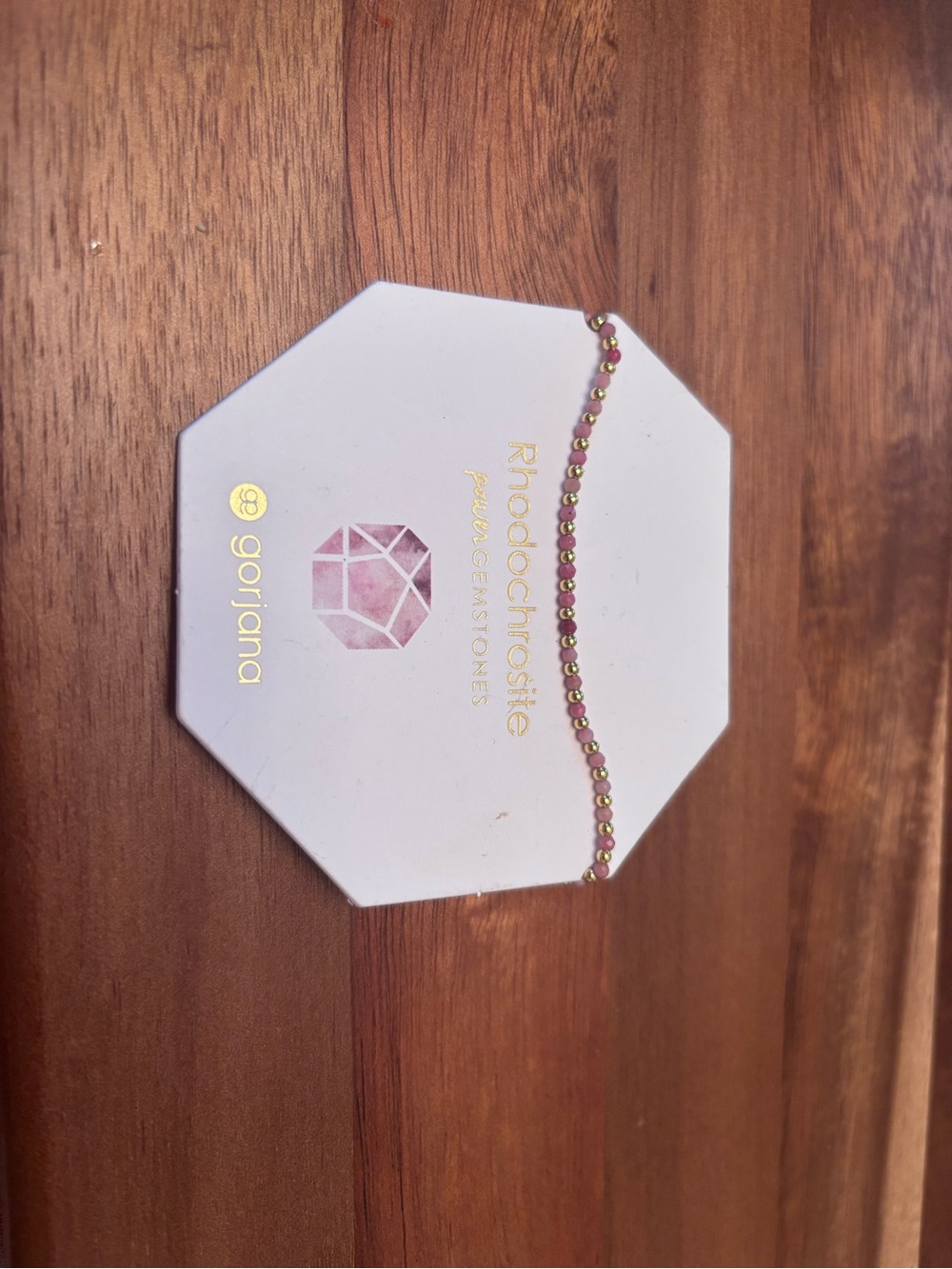 Gorjana Pink and Gold Beaded Delicate Bracelet